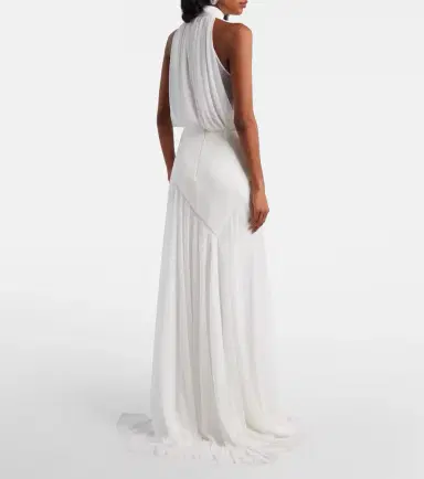 David Koma Draped floral-appliqué gown | Thumbnail 5 David Koma Draped floral-appliqué gown | Thumbnail 5
