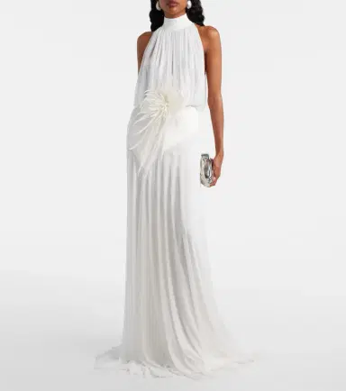 David Koma Draped floral-appliqué gown | Thumbnail 6 David Koma Draped floral-appliqué gown | Thumbnail 6