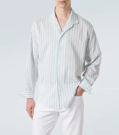UMIT BENAN Franco pinstripe silk and cotton shirt | Thumbnail 6 UMIT BENAN Franco pinstripe silk and cotton shirt | Thumbnail 6