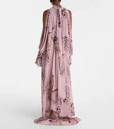 BLUMARINE Printed asymmetric georgette blouse | Thumbnail 2 BLUMARINE Printed asymmetric georgette blouse | Thumbnail 2