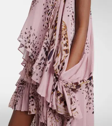 BLUMARINE Printed asymmetric georgette blouse | Thumbnail 4 BLUMARINE Printed asymmetric georgette blouse | Thumbnail 4