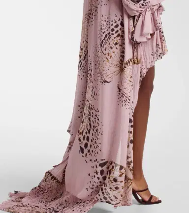 BLUMARINE Printed asymmetric georgette blouse | Thumbnail 5 BLUMARINE Printed asymmetric georgette blouse | Thumbnail 5