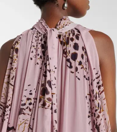 BLUMARINE Printed asymmetric georgette blouse | Thumbnail 6 BLUMARINE Printed asymmetric georgette blouse | Thumbnail 6