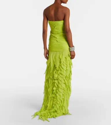 Blumarine Ruffled georgette maxi dress | Thumbnail 6 Blumarine Ruffled georgette maxi dress | Thumbnail 6