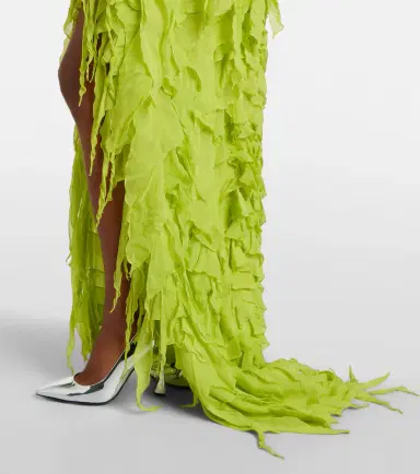 Blumarine Ruffled georgette maxi dress | Thumbnail 7 Blumarine Ruffled georgette maxi dress | Thumbnail 7