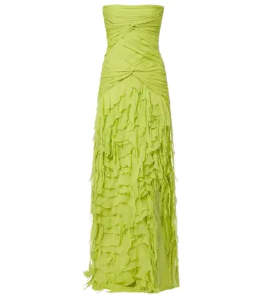 Blumarine Ruffled georgette maxi dress | Thumbnail 1 Blumarine Ruffled georgette maxi dress | Thumbnail 1