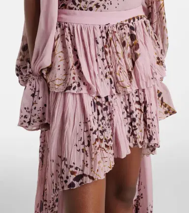 Blumarine Printed asymmetric georgette maxi skirt | Thumbnail 3 Blumarine Printed asymmetric georgette maxi skirt | Thumbnail 3