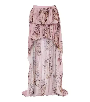 Blumarine Printed asymmetric georgette maxi skirt | Thumbnail 1 Blumarine Printed asymmetric georgette maxi skirt | Thumbnail 1