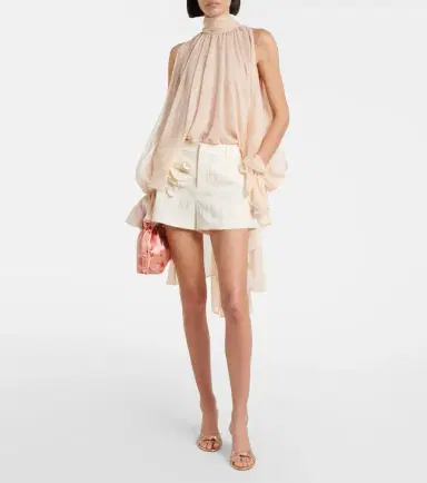 Blumarine Appliqué gabardine shorts | Thumbnail 3 Blumarine Appliqué gabardine shorts | Thumbnail 3