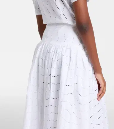 Polo Ralph Lauren Broderie anglaise cotton midi skirt | Thumbnail 4 Polo Ralph Lauren Broderie anglaise cotton midi skirt | Thumbnail 4
