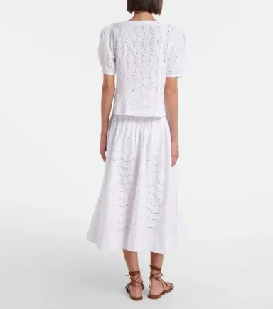Polo Ralph Lauren Broderie anglaise cotton midi skirt | Thumbnail 5 Polo Ralph Lauren Broderie anglaise cotton midi skirt | Thumbnail 5