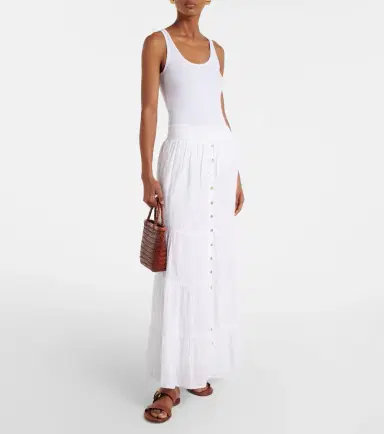 Melissa Odabash Dee tiered cotton maxi skirt | Thumbnail 3 Melissa Odabash Dee tiered cotton maxi skirt | Thumbnail 3