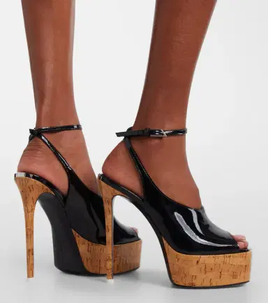 The Attico Ornella patent leather platform slingback pumps | Thumbnail 6 The Attico Ornella patent leather platform slingback pumps | Thumbnail 6