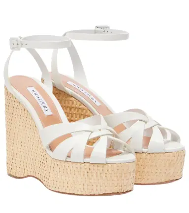 Aquazzura Copacabana leather wedge sandals | Thumbnail 1 Aquazzura Copacabana leather wedge sandals | Thumbnail 1