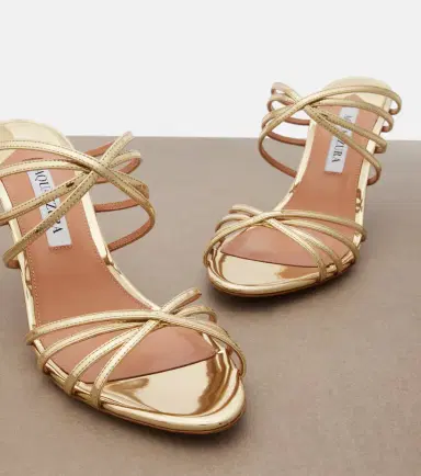 Aquazzura Tell Me mirrored leather mules | Thumbnail 4 Aquazzura Tell Me mirrored leather mules | Thumbnail 4