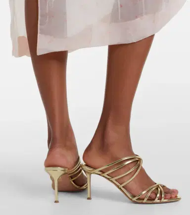 Aquazzura Tell Me mirrored leather mules | Thumbnail 6 Aquazzura Tell Me mirrored leather mules | Thumbnail 6