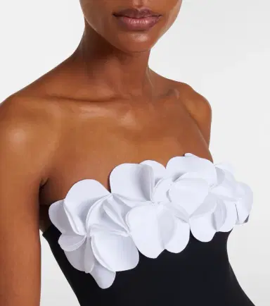 Karla Colletto Tess floral-appliqué bandeau swimsuit | Thumbnail 4 Karla Colletto Tess floral-appliqué bandeau swimsuit | Thumbnail 4