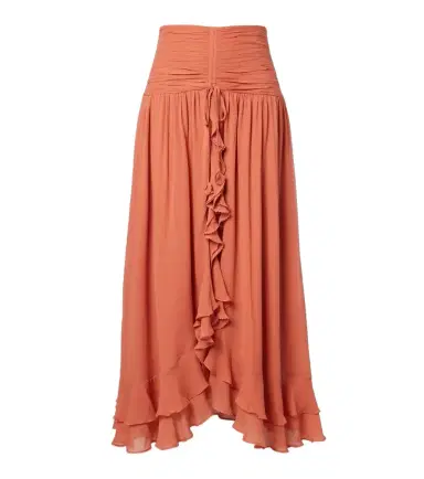 Poupette St Barth Neree ruched ruffled maxi skirt | Thumbnail 1 Poupette St Barth Neree ruched ruffled maxi skirt | Thumbnail 1