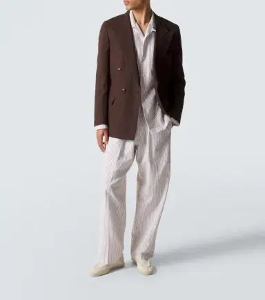 Umit Benan Julian cotton and silk straight pants | Thumbnail 2 Umit Benan Julian cotton and silk straight pants | Thumbnail 2
