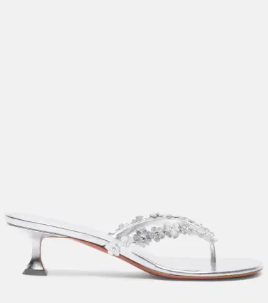 Amina Muaddi Janis embellished leather thong sandals | Thumbnail 3 Amina Muaddi Janis embellished leather thong sandals | Thumbnail 3