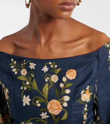 Agua by Agua Bendita Senlis off-shoulder cotton maxi dress | Thumbnail 2 Agua by Agua Bendita Senlis off-shoulder cotton maxi dress | Thumbnail 2
