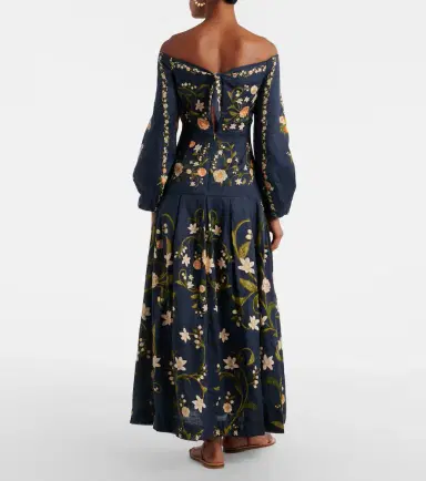 Agua by Agua Bendita Senlis off-shoulder cotton maxi dress | Thumbnail 4 Agua by Agua Bendita Senlis off-shoulder cotton maxi dress | Thumbnail 4