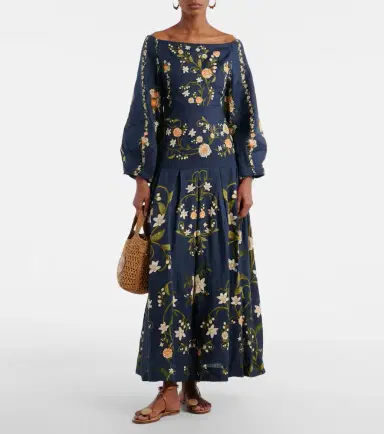 Agua by Agua Bendita Senlis off-shoulder cotton maxi dress | Thumbnail 5 Agua by Agua Bendita Senlis off-shoulder cotton maxi dress | Thumbnail 5