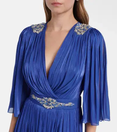 Costarellos Embellished Lurex georgette gown | Thumbnail 5 Costarellos Embellished Lurex georgette gown | Thumbnail 5