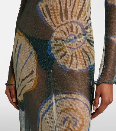 Cala de la Cruz Ursa printed sheer beach dress | Thumbnail 2 Cala de la Cruz Ursa printed sheer beach dress | Thumbnail 2