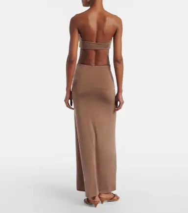 JADE SWIM Skyla ruched jersey maxi skirt | Thumbnail 4 JADE SWIM Skyla ruched jersey maxi skirt | Thumbnail 4