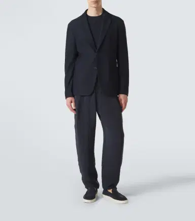 Giorgio Armani Waffle-knit blazer | Thumbnail 3 Giorgio Armani Waffle-knit blazer | Thumbnail 3