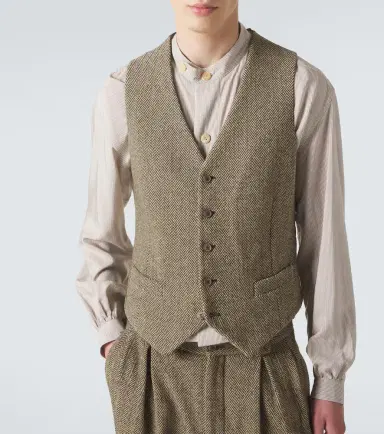 Giorgio Armani Archivio cotton and wool-blend vest | Thumbnail 2 Giorgio Armani Archivio cotton and wool-blend vest | Thumbnail 2