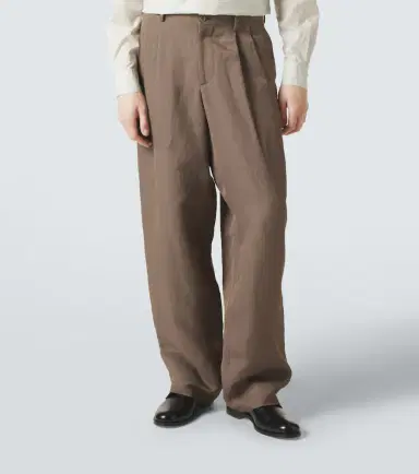 Giorgio Armani Archivio linen-blend straight pants | Thumbnail 3 Giorgio Armani Archivio linen-blend straight pants | Thumbnail 3