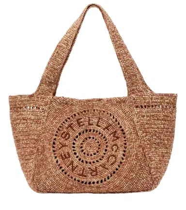 Stella McCartney Logo raffia tote bag | Thumbnail 1 Stella McCartney Logo raffia tote bag | Thumbnail 1
