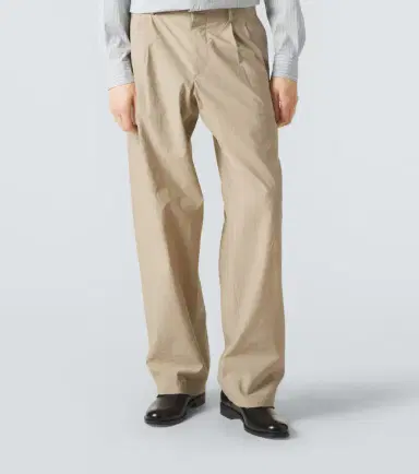 Giorgio Armani Archivio pleated cotton-blend straight pants | Thumbnail 2 Giorgio Armani Archivio pleated cotton-blend straight pants | Thumbnail 2