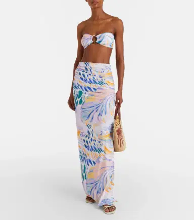Alexandra Miro Carlotta printed bandeau bikini top | Thumbnail 2 Alexandra Miro Carlotta printed bandeau bikini top | Thumbnail 2
