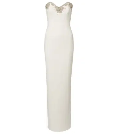 Rebecca Vallance Bridal Melva embellished crêpe gown | Thumbnail 1 Rebecca Vallance Bridal Melva embellished crêpe gown | Thumbnail 1
