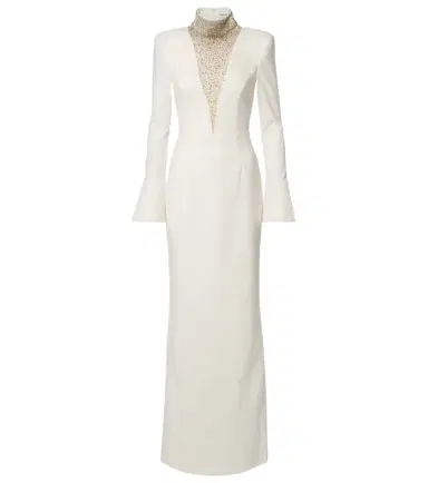 Rebecca Vallance Bridal Melva embellished crêpe gown | Thumbnail 1 Rebecca Vallance Bridal Melva embellished crêpe gown | Thumbnail 1