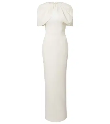 Rebecca Vallance Bridal Cameron caped crêpe gown | Thumbnail 1 Rebecca Vallance Bridal Cameron caped crêpe gown | Thumbnail 1