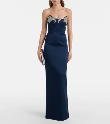 Rebecca Vallance Lessa embellished satin bustier gown | Thumbnail 3 Rebecca Vallance Lessa embellished satin bustier gown | Thumbnail 3