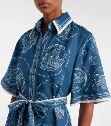 Alemais Alémais Lucky belted printed linen shirt dress | Thumbnail 3 Alemais Alémais Lucky belted printed linen shirt dress | Thumbnail 3