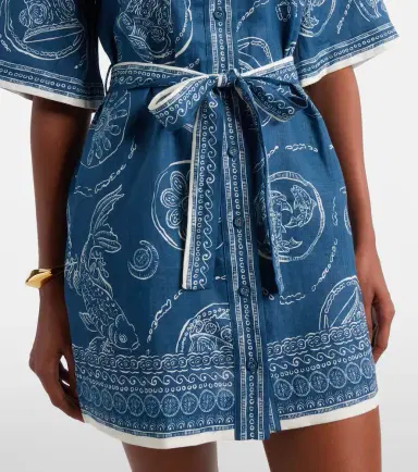 Alemais Alémais Lucky belted printed linen shirt dress | Thumbnail 4 Alemais Alémais Lucky belted printed linen shirt dress | Thumbnail 4