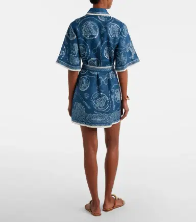 Alemais Alémais Lucky belted printed linen shirt dress | Thumbnail 5 Alemais Alémais Lucky belted printed linen shirt dress | Thumbnail 5