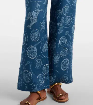 Alemais Alémais Lucky printed linen wide-leg pants | Thumbnail 5 Alemais Alémais Lucky printed linen wide-leg pants | Thumbnail 5