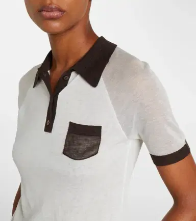 Acne Studios Semi-sheer polo shirt | Thumbnail 2 Acne Studios Semi-sheer polo shirt | Thumbnail 2