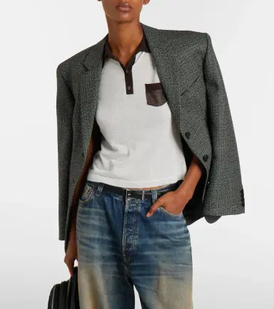 Acne Studios Semi-sheer polo shirt | Thumbnail 3 Acne Studios Semi-sheer polo shirt | Thumbnail 3