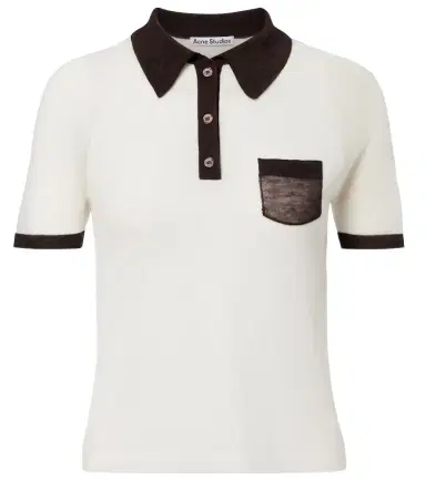 Acne Studios Semi-sheer polo shirt | Thumbnail 1 Acne Studios Semi-sheer polo shirt | Thumbnail 1