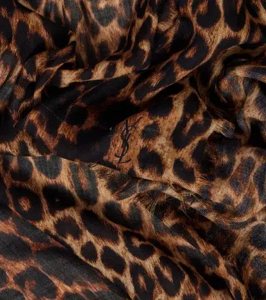 Saint Laurent Leopard-print wool scarf | Thumbnail 3 Saint Laurent Leopard-print wool scarf | Thumbnail 3
