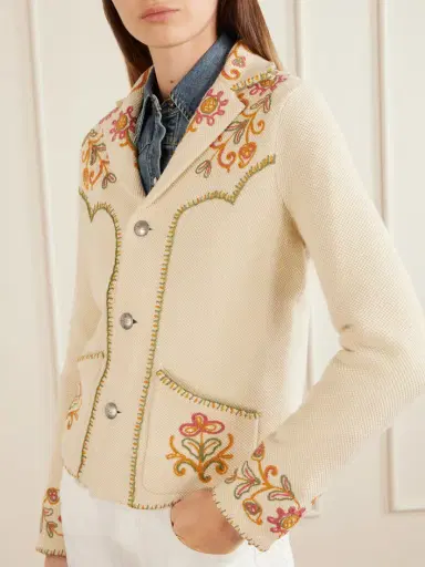 RRL Bella Crochet-trimmed Cotton And Cashmere-blend Cardigan | Thumbnail 5 RRL Bella Crochet-trimmed Cotton And Cashmere-blend Cardigan | Thumbnail 5