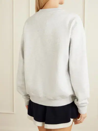 Sporty & Rich Beverly Script Printed Cotton Sweatshirt | Thumbnail 3 Sporty & Rich Beverly Script Printed Cotton Sweatshirt | Thumbnail 3